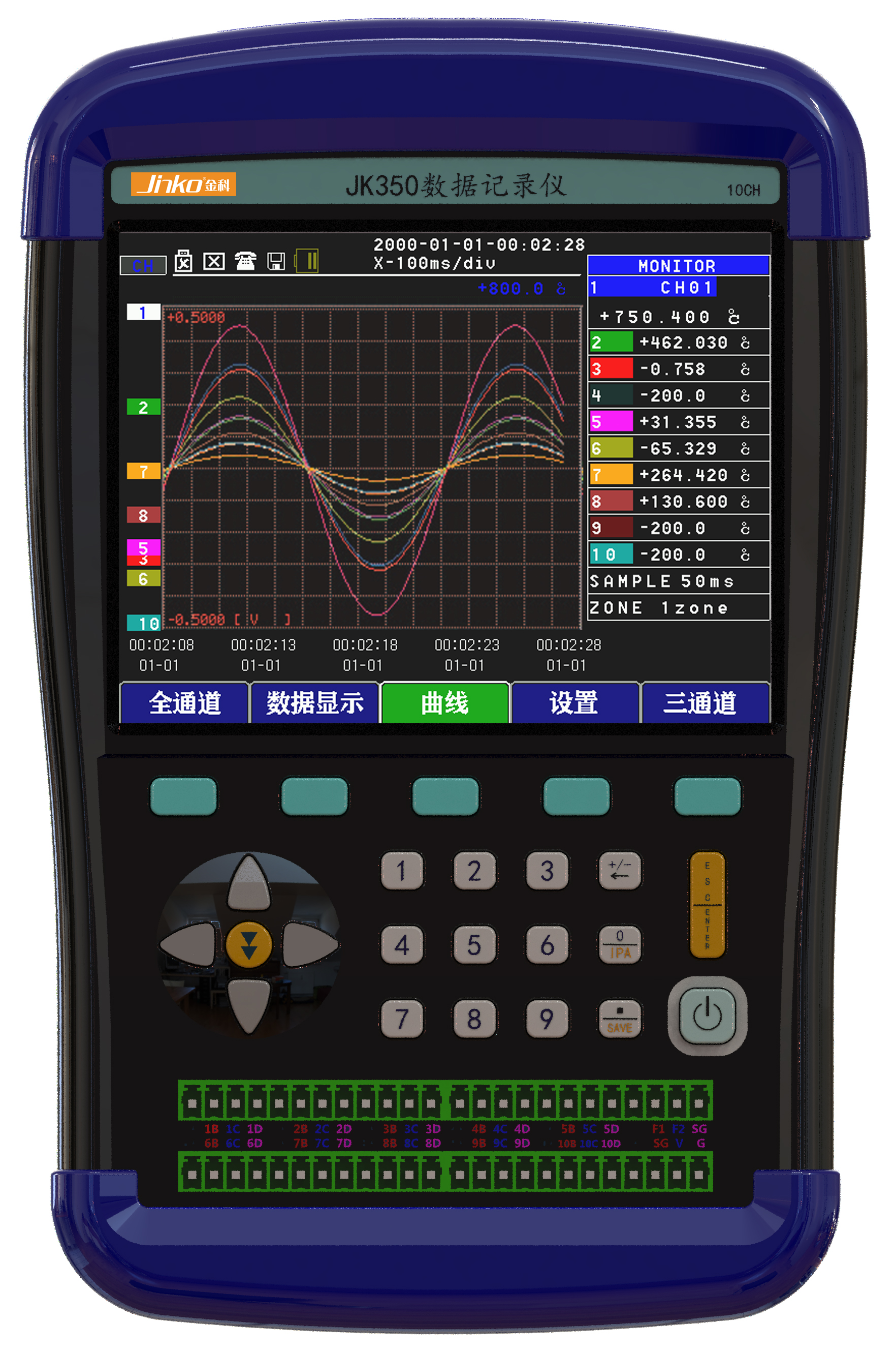 JK350  multi-channel data recorder